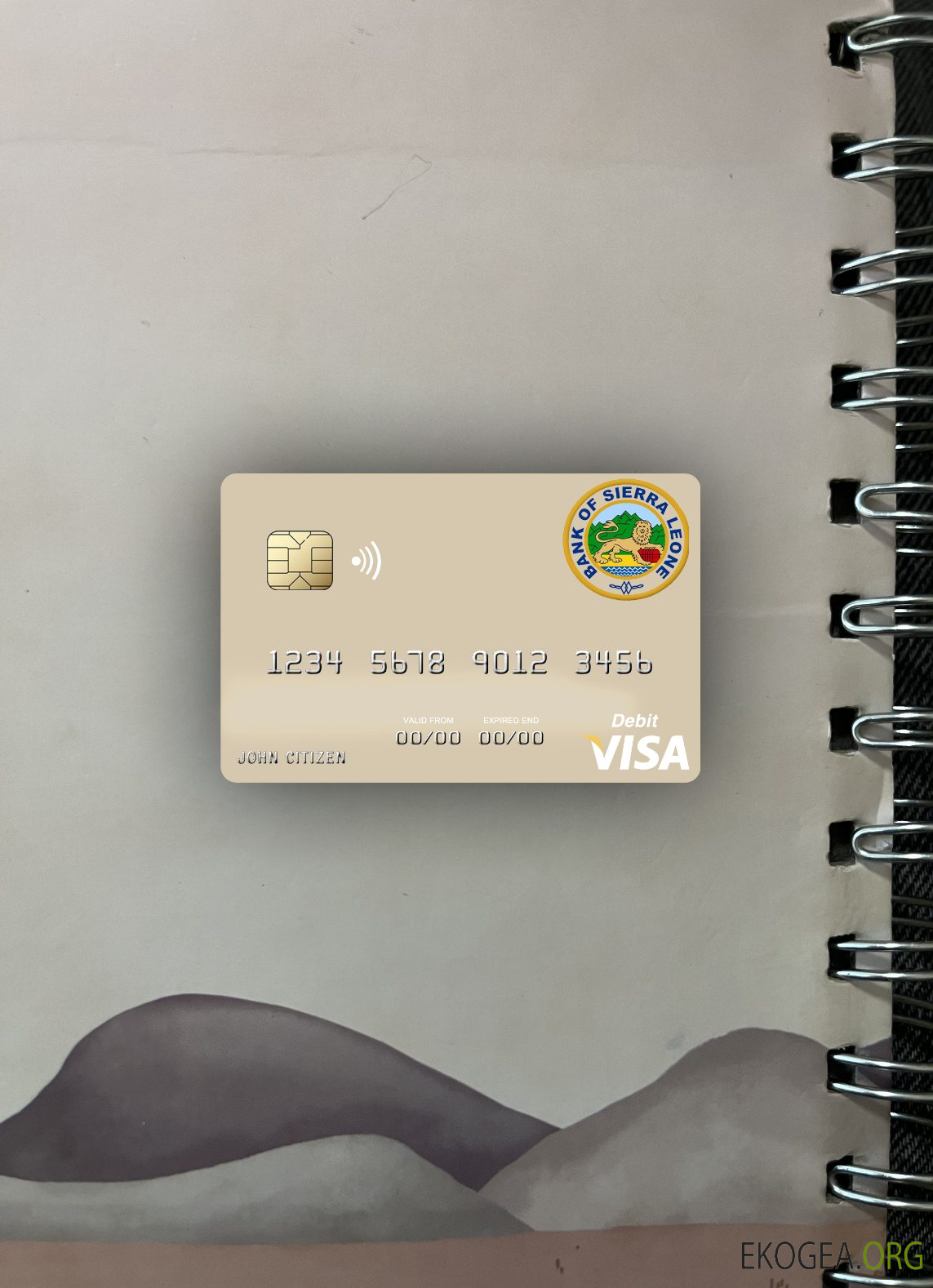 Sierra Leone Banque de Sierra Leone carte de débit visa photolook , avant